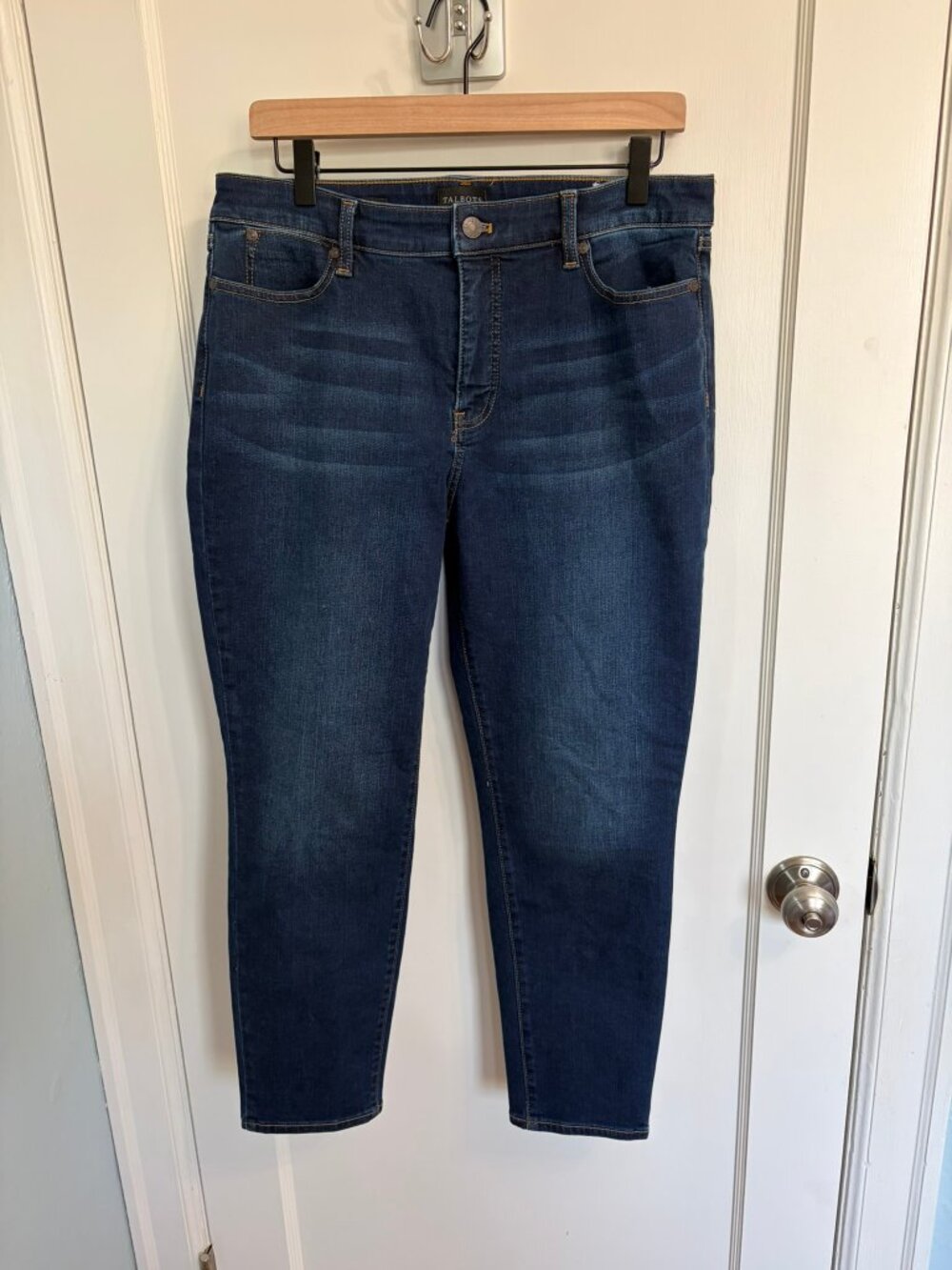 Talbots Slim Ankle Jean 12P Dark Wash Stretch Denim